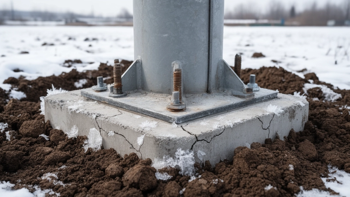 fundament słupa oświetleniowego