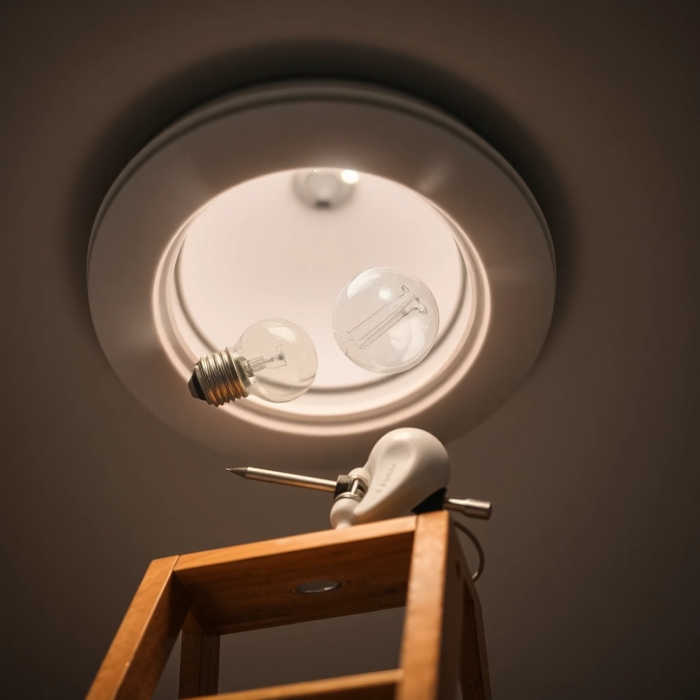 Jak wymienić żarówkę halogenową w suficie