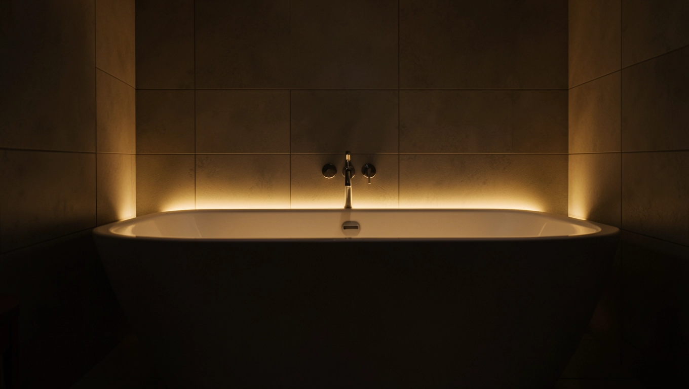 jak zrobić oświetlenie led pod wanną