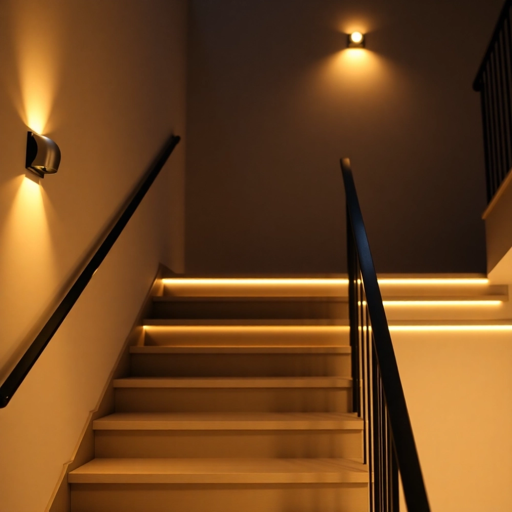 Nowoczesne oświetlenie klatki schodowej