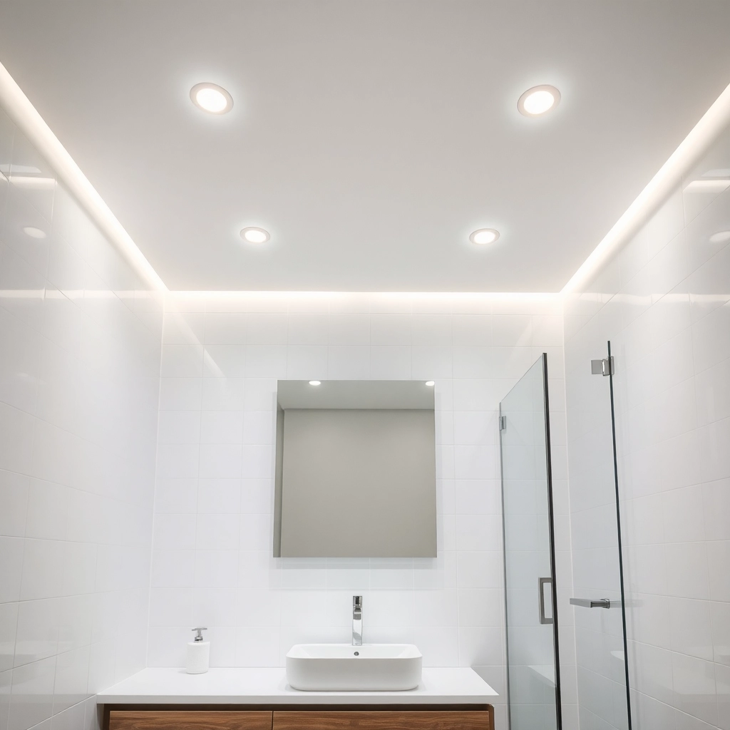Nowoczesne oświetlenie sufitowe do łazienki