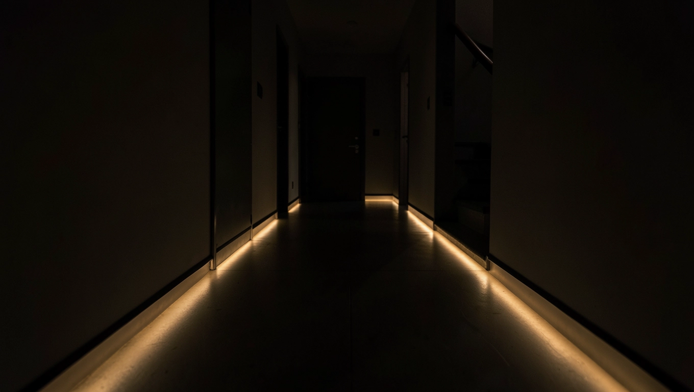 oświetlenie przypodłogowe korytarz