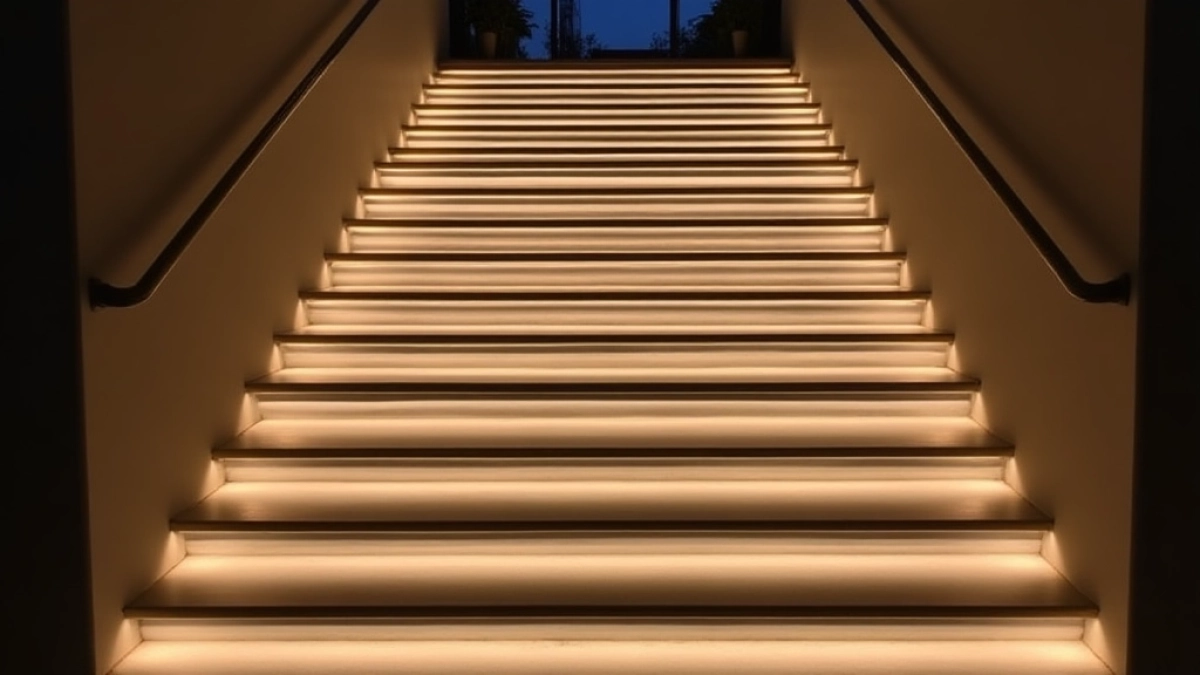 Oświetlenie schodów bez kabli