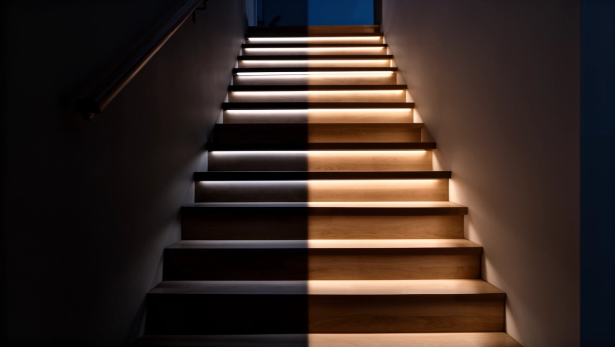 Oświetlenie schodowe bez puszki