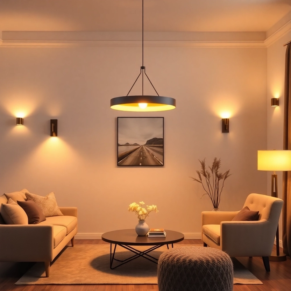 Oświetlenie w salonie inspiracje