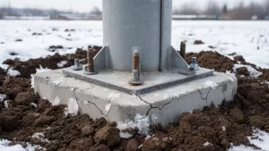 fundament słupa oświetleniowego