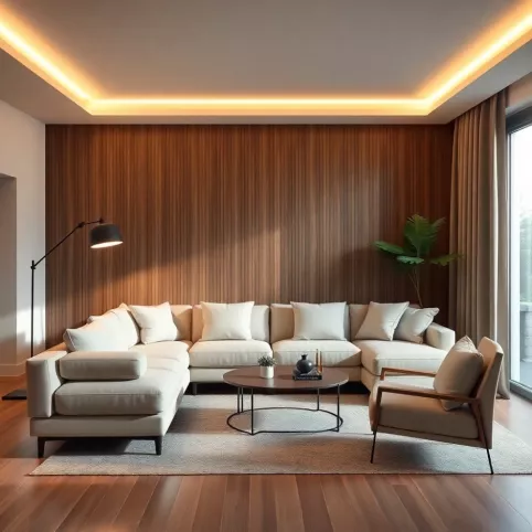 Nowoczesne oświetlenie salonu