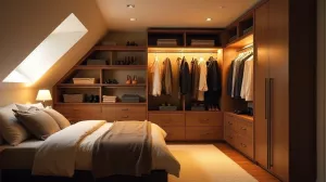 oświetlenie garderoby na poddaszu