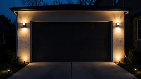 oświetlenie przed garażem