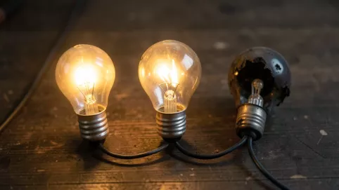 połączenie równoległe żarówek